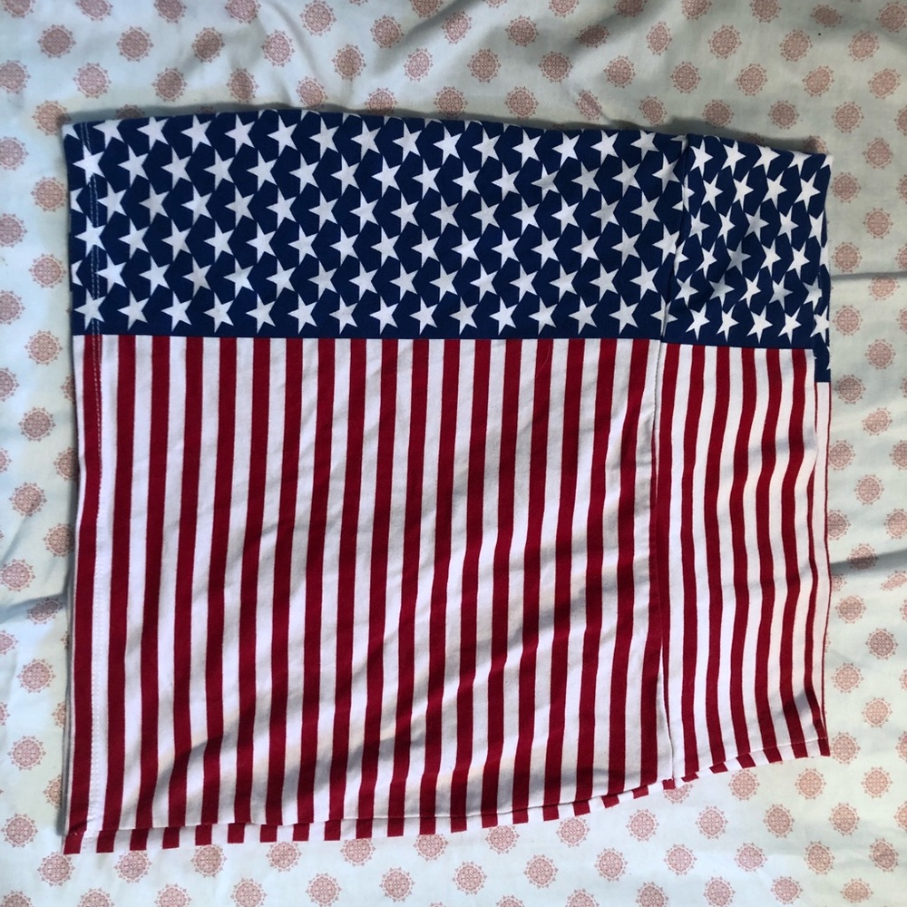 American flag mini skirt